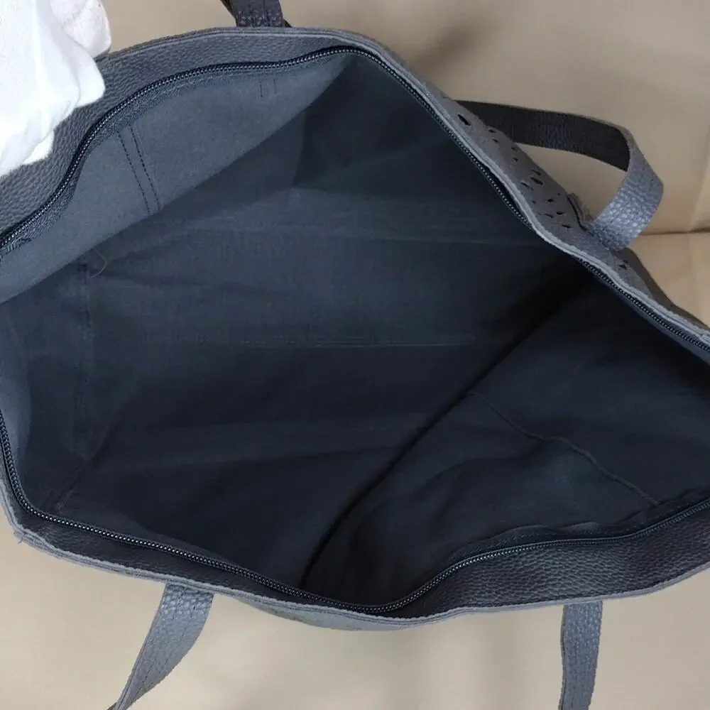 Bath & Body Works Grey Silver Women’s Tote Bag Purse Abstract Casual Work